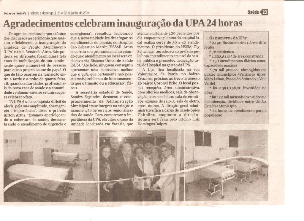 Inauguração da UPA 24H